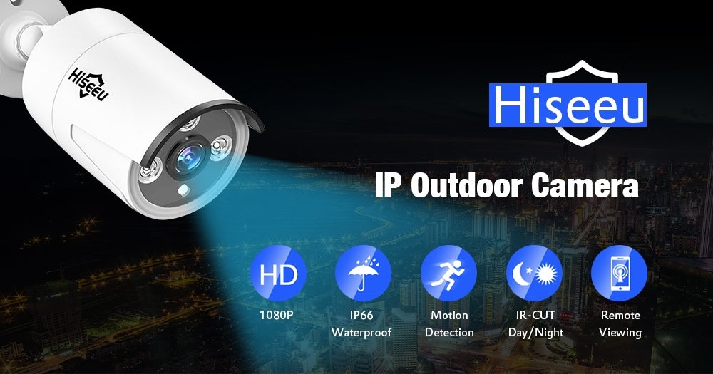 HB612P H.264 2MP PoE IP Camera Weatherproof ONVIF 1080P Network 3.6mm Lens