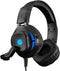 HP DHE-8002 Wired Gaming Headset 50mm Drivers USB 3.5mm LED Mic PC Laptop Black