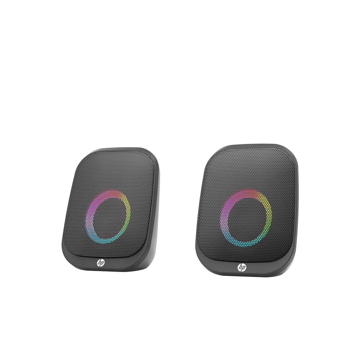 HP DHS-2113 Portable Bluetooth Speaker 6W Stereo USB AUX LED Lights for PC Black