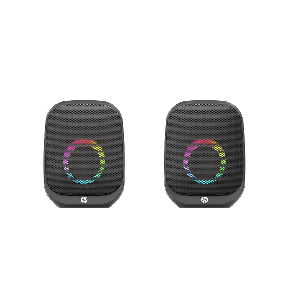 HP DHS-2113 Portable Bluetooth Speaker 6W Stereo USB AUX LED Lights for PC Black