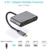 INTACT 9837T 4-in-1 USB-C Adapter HDMI +VGA + USB3.0 + USB-C (PD)