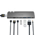 INTACT 9839T Dual USB-C 8-in-1 with Dual HDMI+USB3.0*3+USB-C Female + PD Power Adapter