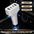 4-Port Car Charger 2 Ports PD + 2 Ports QC3.0  White
