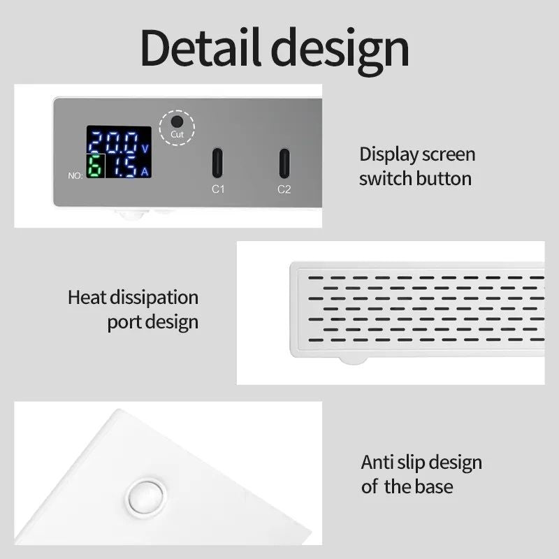 WLX-X6P 6-port USB-C multi-function PD charger, single port 30W x 6 Ports Total power: 140W