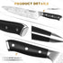 Warmot 3pc Kitchen Knife Set High Carbon Stainless Steel Triple Riveted 997-3