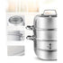 Zhang Xiaoquan 28cm Stainless Steel 3-Tier Steamer Pot with Glass Lid, Kit