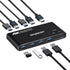 KM420 2-Port HDMI KVM Switch HDMI 2.0 4K@60Hz 4-Port USB 3.0 Hub 5Gbps