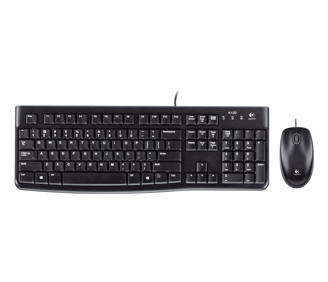 MK120 Desktop Keyboard and Mouse Combo, Spill-Resistant Design