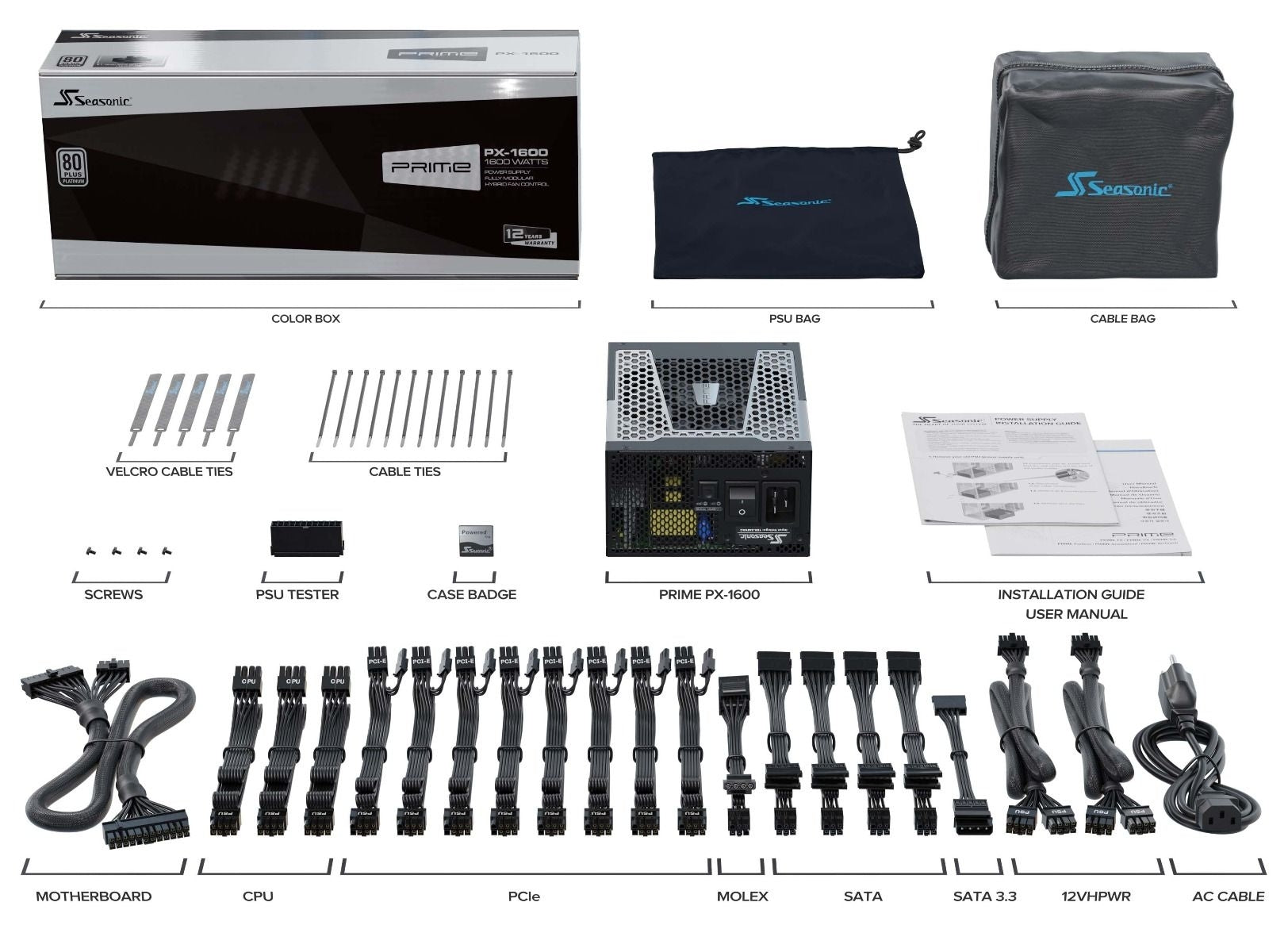 PRIME PX-1600 1600W Platinum ATX 3.0 Fully Modular PSU