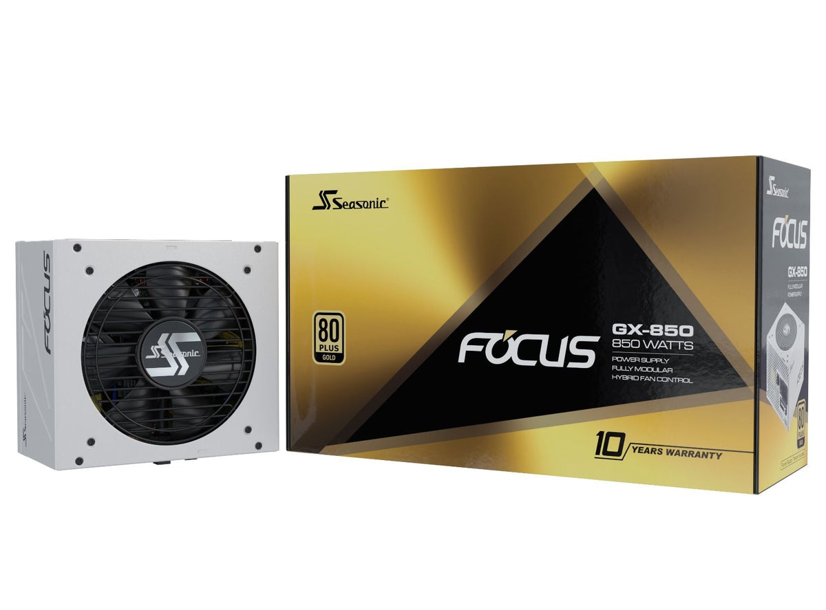 Focus GX-850 White 850W ATX 3.0 Gold Modular PSU, 10yr Coverage