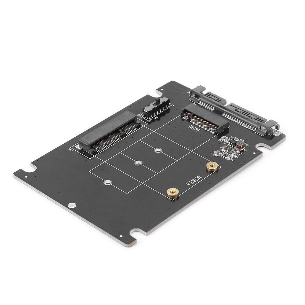 SA207 mSATA + M.2 (NGFF) to SATA 2 In 1 Combo Adapter