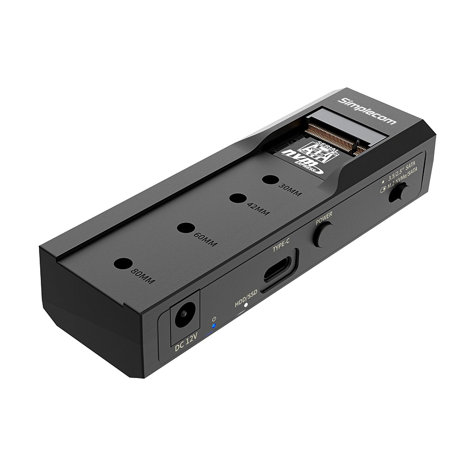SA536 USB to M.2 and SATA 2-IN-1 Adapter for 2.5"/3.5" HDD & NVMe/SATA M.2 SSD with Power Supply USB 3.2 Gen2 10Gbps