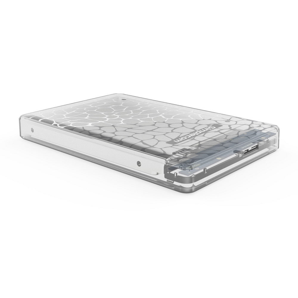 Simplecom SE101 2.5in SATA to USB 3.0 HDD SSD Enclosure Tool-Free UASP Clear