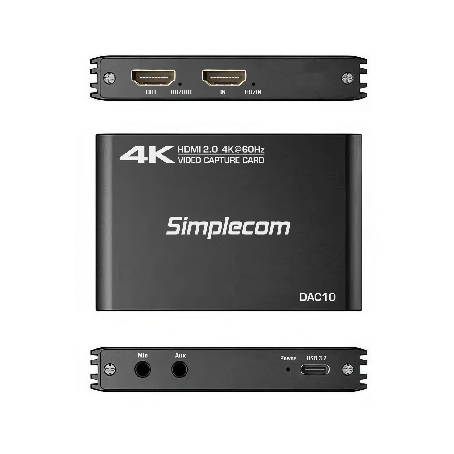 DAC10 HDMI 2.0 to USB 4K@60hz Video Capture Card Stream and Record in 4K 60FPS