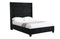 Ella Black Velvet Winged Bed 180cm - King