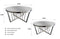 Salina Coffee Table 80cm Silver Base - Mirror Glass