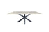Miles Black With White Marble Dining Table - 90cm x 180cm