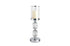 Abode Crystal Candle Holder – Silver - Medium