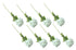 Artificial Single Stem Rose 50cm - White - Set of 8 Stems