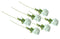 Artificial Single Stem Rose 64cm - White - Set of 6 Stems
