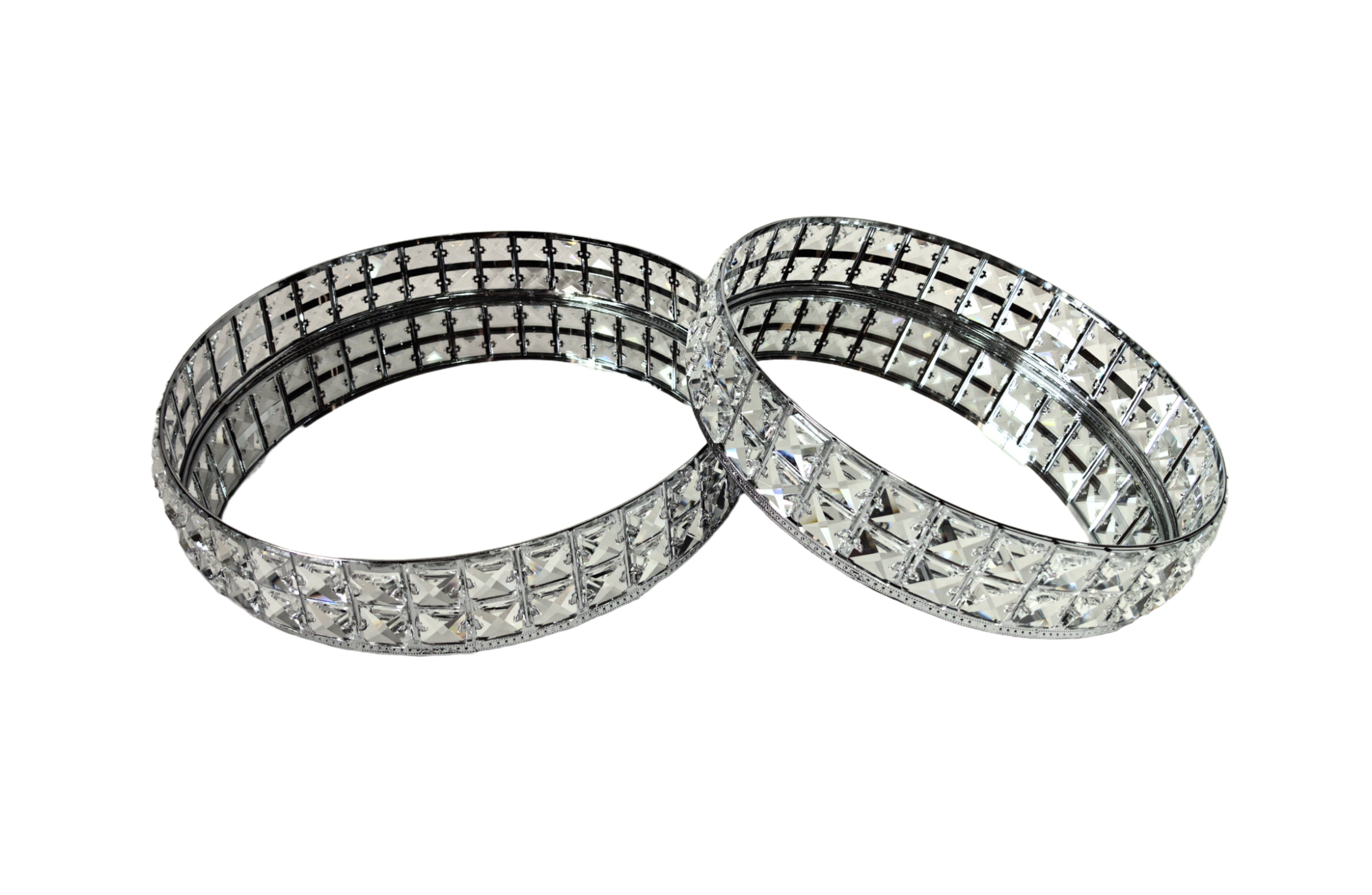 Katie Tray - Round - Set of 2 - Silver