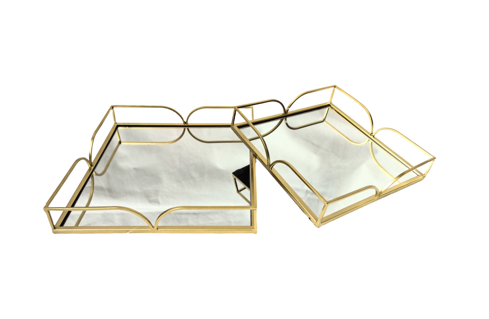 Willow Square Tray - Large - Gold