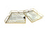 Willow Square Tray - Small - Gold
