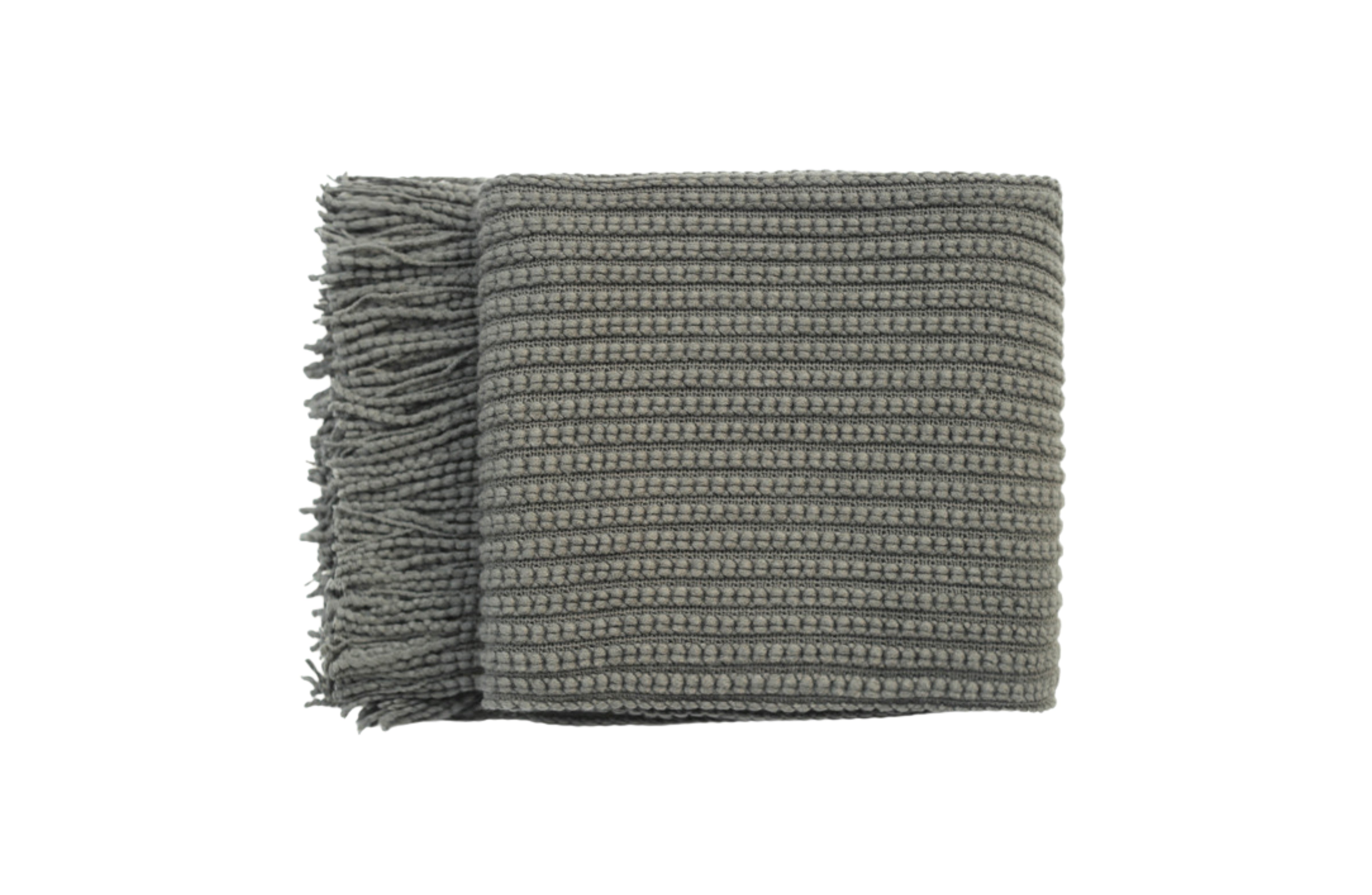 Levi Throw Rug Blanket - Dark Grey
