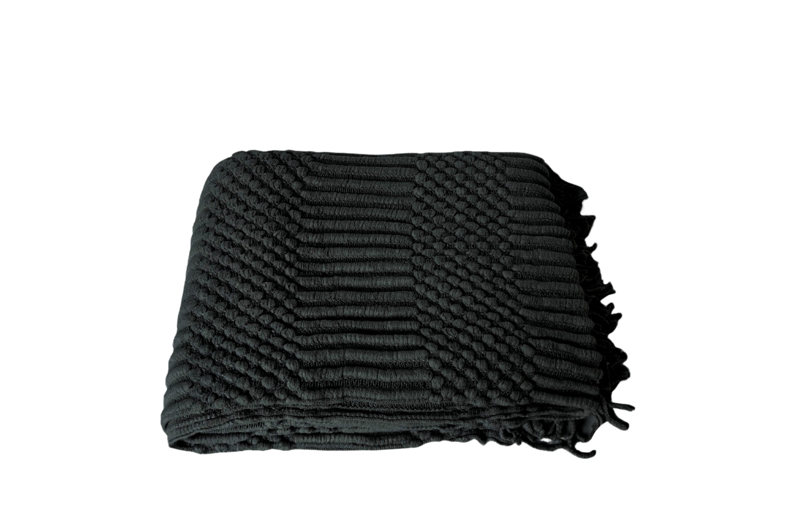 Tessa Throw Rug Blanket - Black