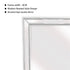 Medium White Beaded Framed Mirror - 70cm x 170cm