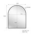 Black Metal Arch Mirror -  Small 80cm x 100cm