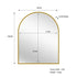 Gold Metal Arch Mirror  - Small 80cm x 100cm