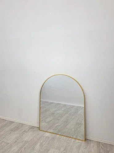 Gold Metal Arch Mirror  - Small 80cm x 100cm