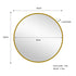 Metal Round Mirror 100cm - Gold