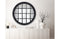 Window Style Mirror - Black Circle 100cm