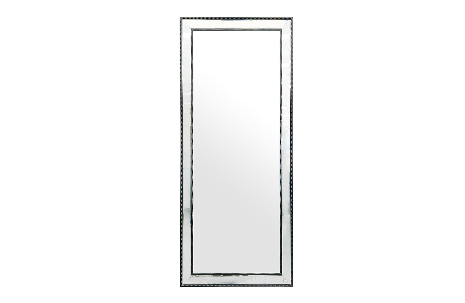 Medium Black Beaded Framed Mirror - 70cm x 170cm