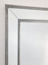 Silver Beaded Framed Mirror - Free Standing 50cm x 170cm