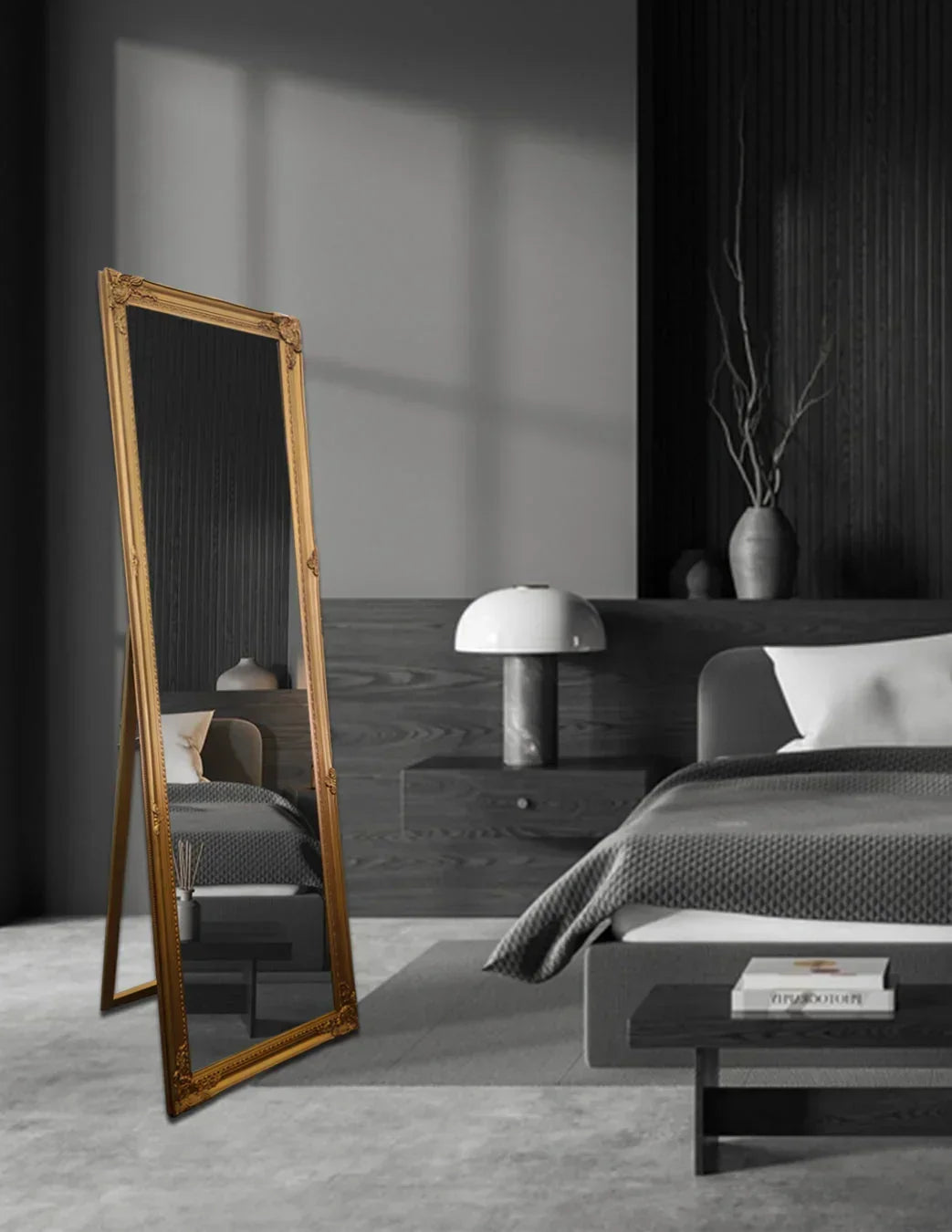 French Provincial Ornate Mirror - Gold - Free Standing 50cm x 170cm