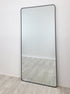 Black Metal Rectangle Mirror - X-Large 100cm x 200cm