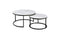 Nesting Style Coffee Table - White on Black - 80cm/60cm