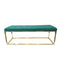Holly Ottoman Gold Base - Green Seat