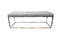 Holly Ottoman Silver Base - Light Grey Seat