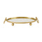 Eliza Oval Iron Mirror Tray with Handles - Gold