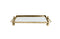 Eliza Small Rectangle Iron Mirror Tray with Handles - Gold