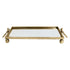 Eliza Small Rectangle Iron Mirror Tray with Handles - Gold