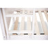 Zinnia Single Bunk Bed Frame Solid Rubber Timber Wood Loft Furniture - White