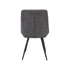 Helenium Dining Chair Set of 2 Fabric Seat with Metal Frame - Graphite