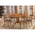Linaria 7pc Dining Set 150cm Extendable Pedestral Table 6 Timber Chair - Walnut