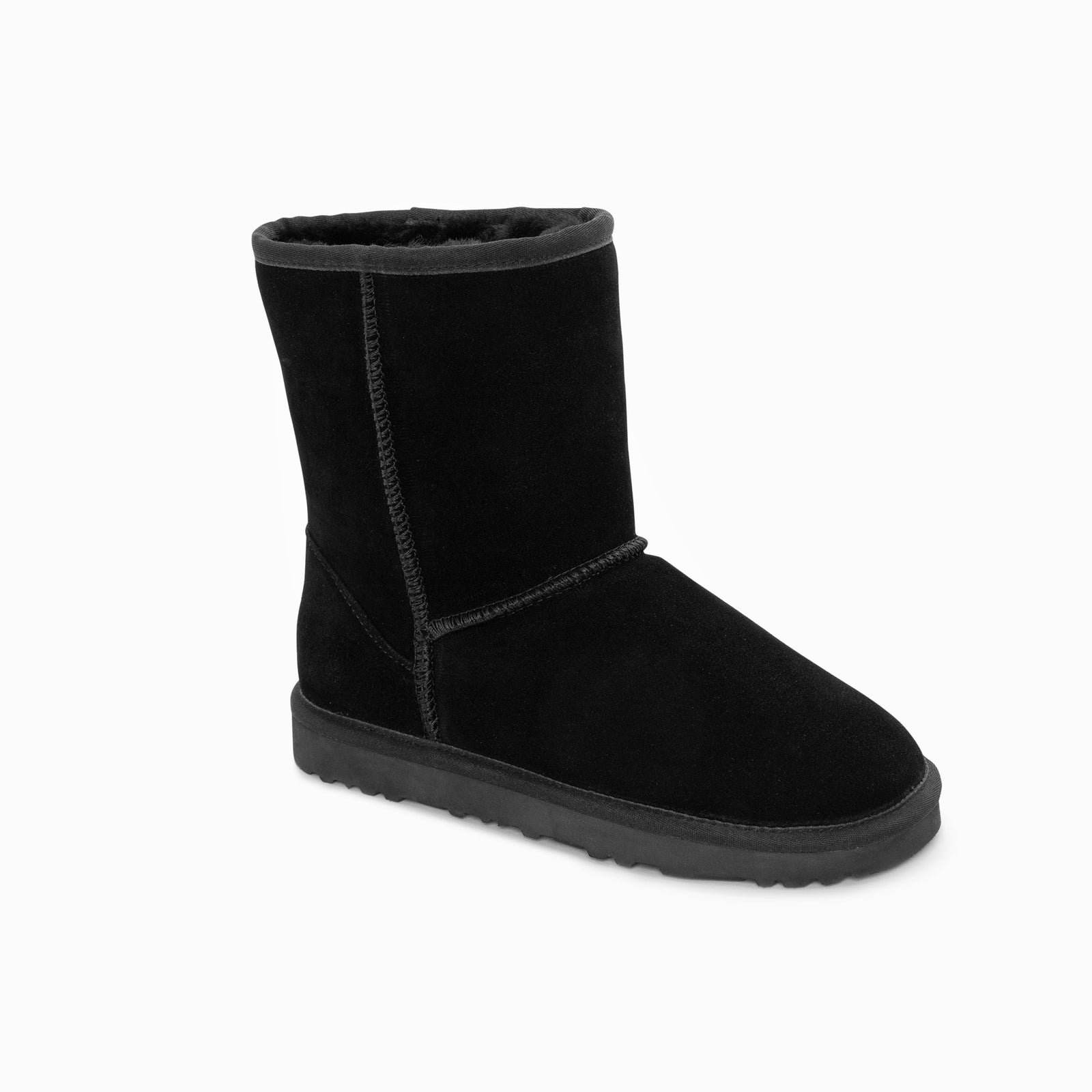 Ugg Boots Genuine Australian Sheepskin Unisex Short Classic Suede (Black, EU39)