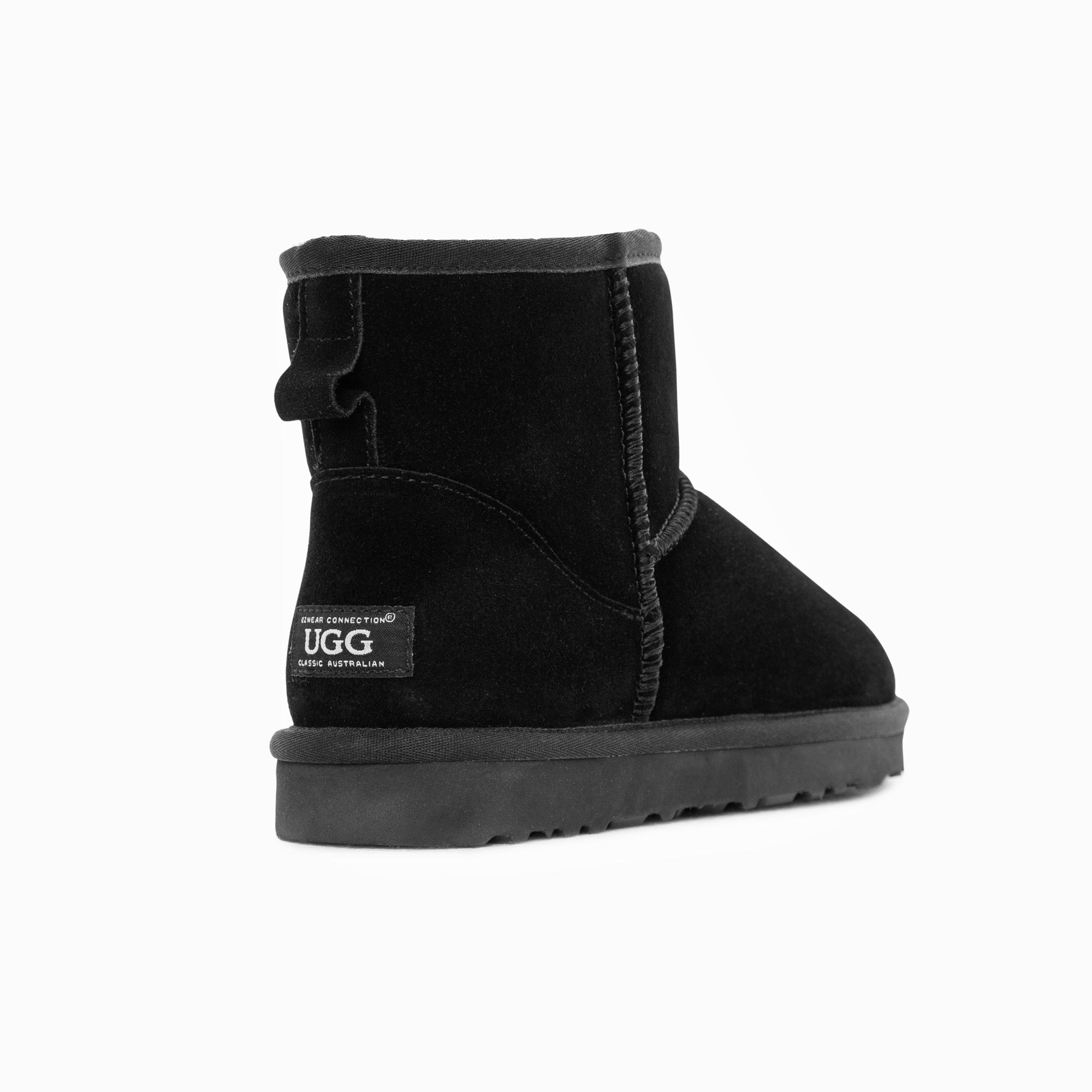 Ugg Boots Genuine Australian Sheepskin Unisex Mini Classic Suede (Black, EU36)